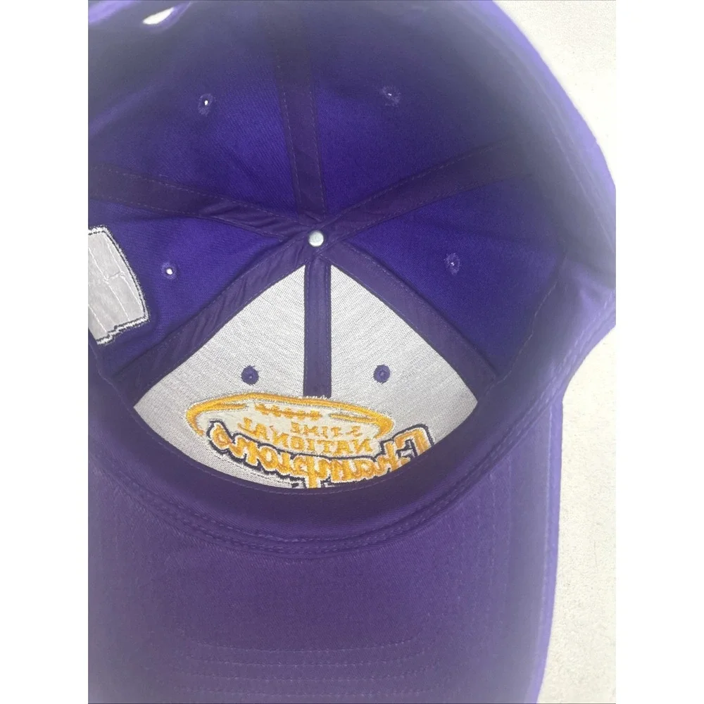 LSU TIGERS 3-Time National Championship Embroidered Strapback Hat BCS Patch